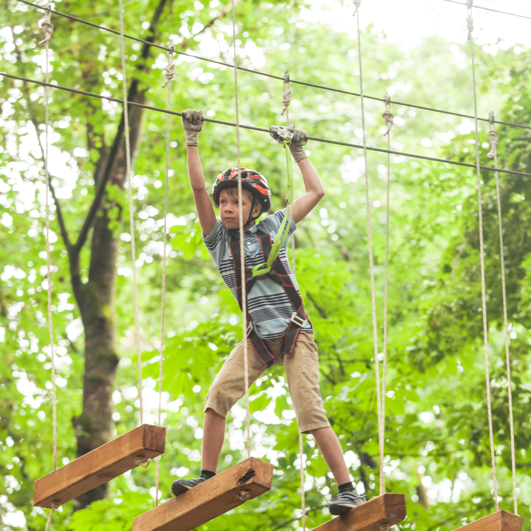 Child in adventure park